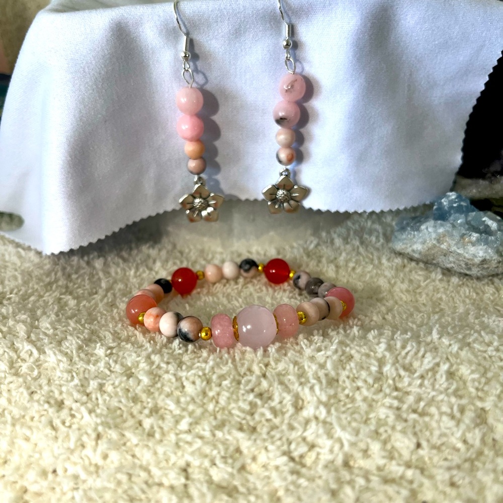 Sakura bracelet set pink
